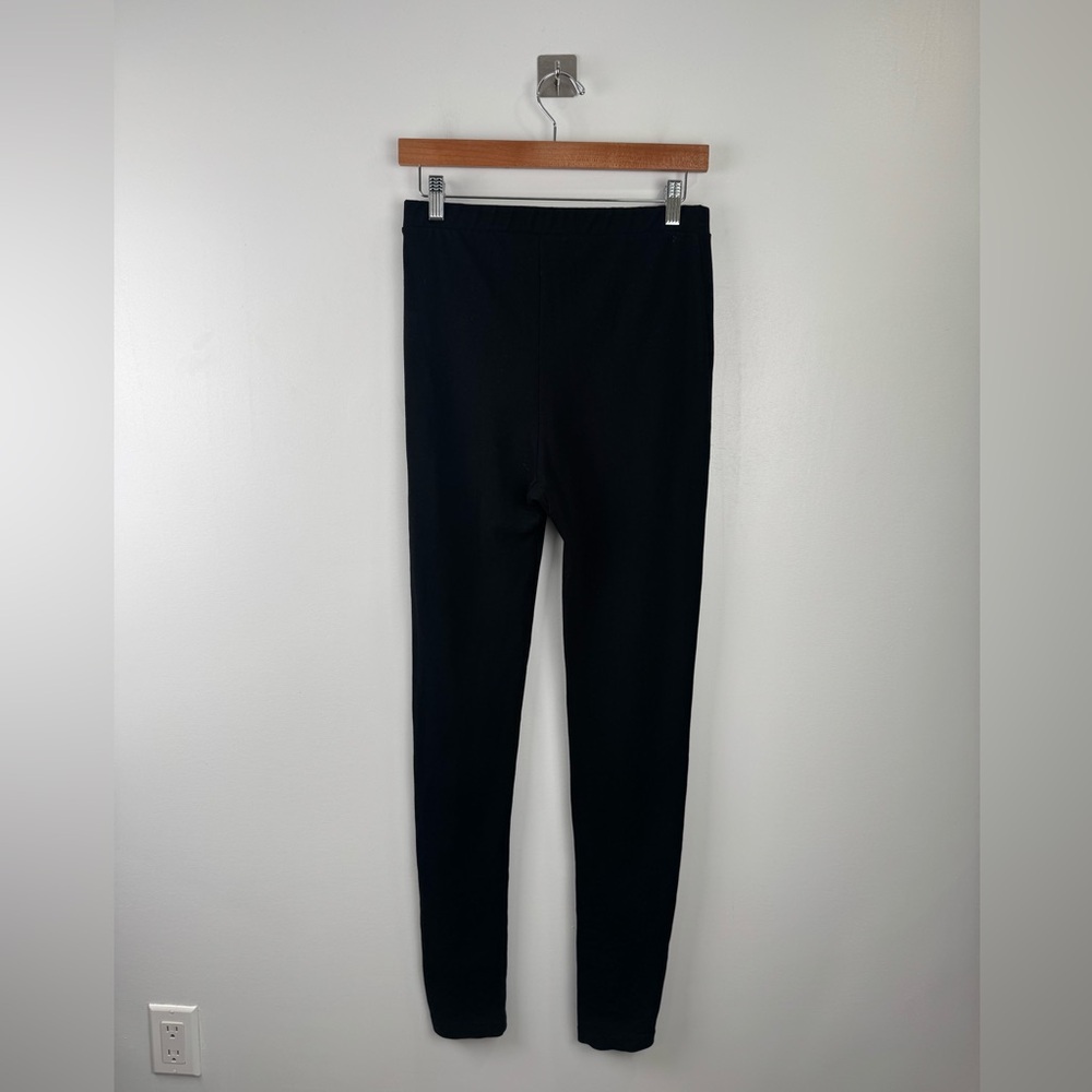Toteme Black Slim Ankle Zip Ponte Pants - Picture 2 of 7